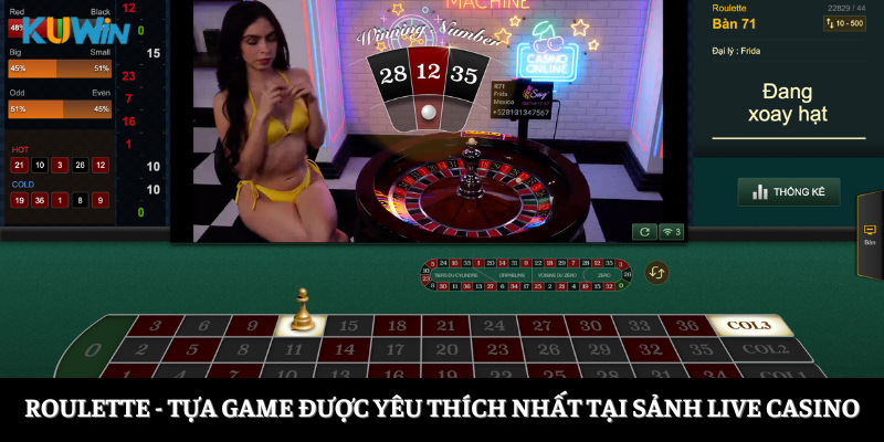 Roulette - tựa game được yêu thích nhất tại sảnh live casino